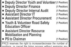 Pakistan Red Crescent Society jobs